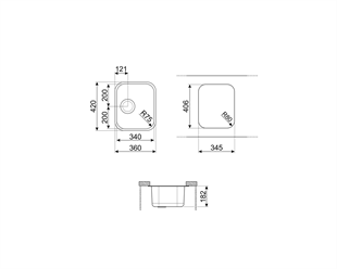 SMEG UM34N PVD SERİ 34CM KOYU ÇELİK EVİYE