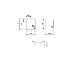 SMEG UM40N PVD SERİ 40CM KOYU ÇELİK EVİYE