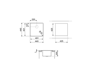 SMEG VFU40SFR ÇELİK EVİYE