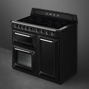 SMEG VICTORIA TR103IBL2 SİYAH İNDÜKSİYONLU KUZİNE FIRIN 100 CM 
