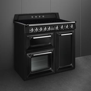 SMEG VICTORIA TR103IBL2 SİYAH İNDÜKSİYONLU KUZİNE FIRIN 100 CM 