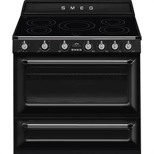 SMEG VICTORIA TR90IBL2 SİYAH İNDÜKSİYONLU KUZİNE FIRIN 90 CM