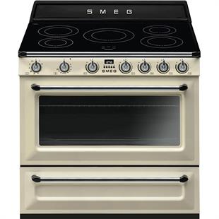 SMEG VICTORIA TR90IP2 KREM İNDÜKSİYONLU KUZİNE FIRIN 90 CM
