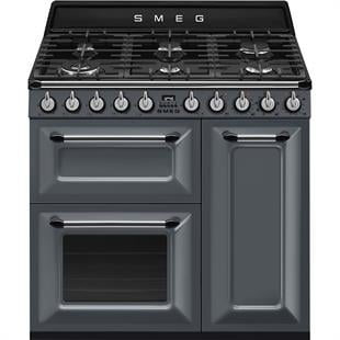 SMEG VICTORIA TR93GR BARUT GRİSİ İNDÜKSİYONLU KUZİNE FIRIN 90 CM