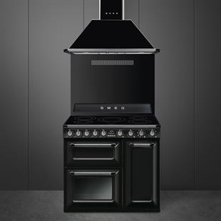 SMEG VICTORIA TR93IBL2 SİYAH İNDÜKSİYONLU KUZİNE FIRIN 90 CM