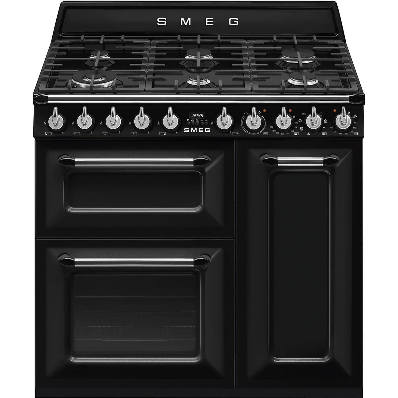 SMEG VICTORIA TR93BL SİYAH KUZİNE FIRIN 90 CM