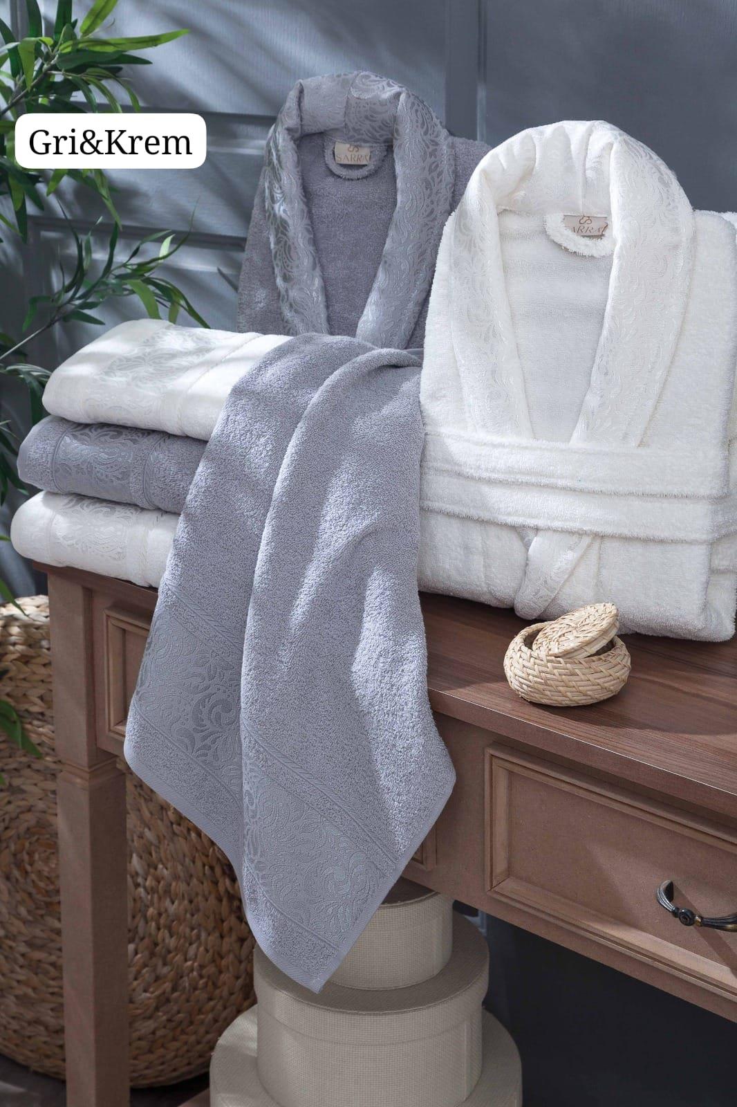 Esra Bornoz Seti Krem Gri