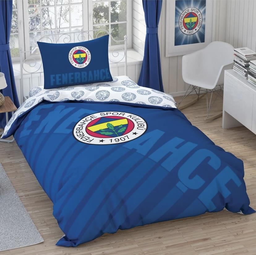 Fenerbahçe Lacivert Logo Tek Kişilik Nevresim Takımı