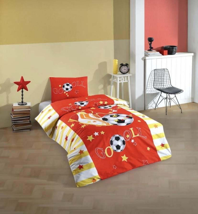 Kristal Legends Sarı Kırmızı Nevresim Takımı
