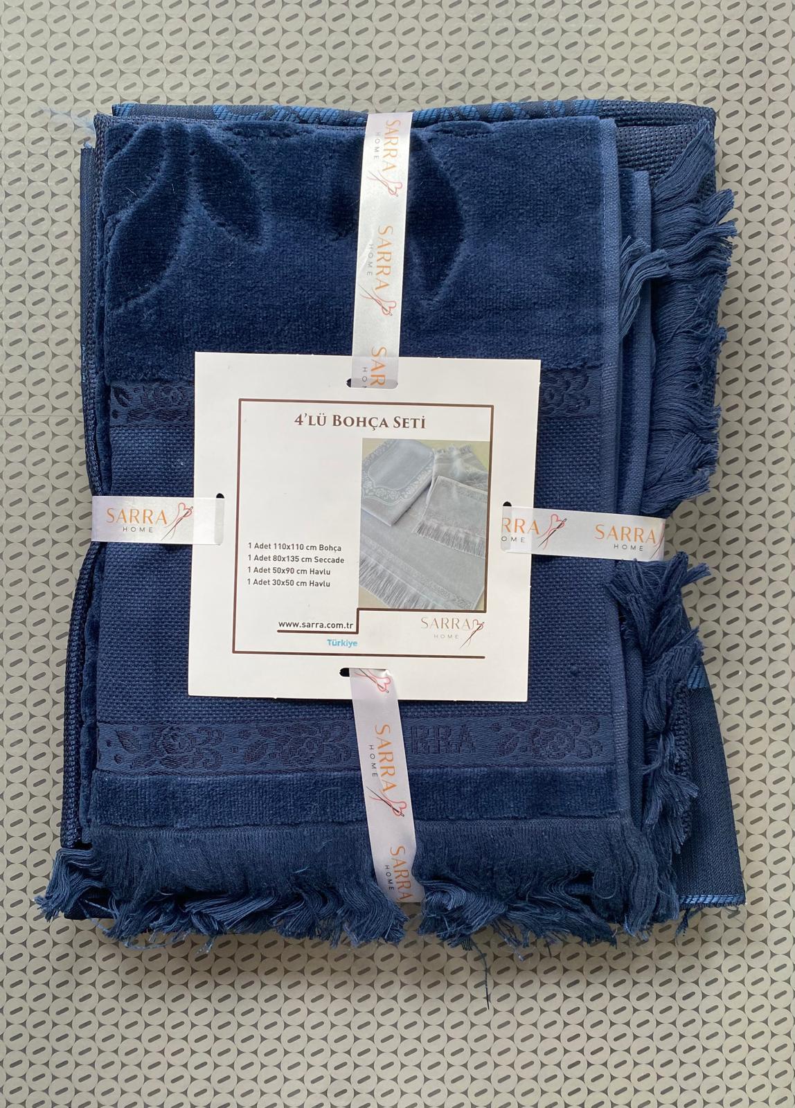 Sarra 4'lü Bohça Seti Lacivert