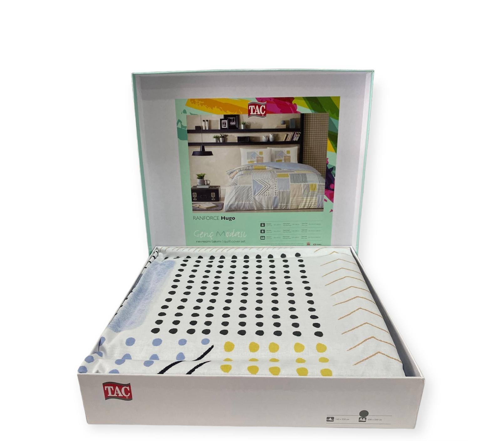 Taç Hugo Ranforce Tek Kişilik Genç Modası Nevresim Takımı Mavi