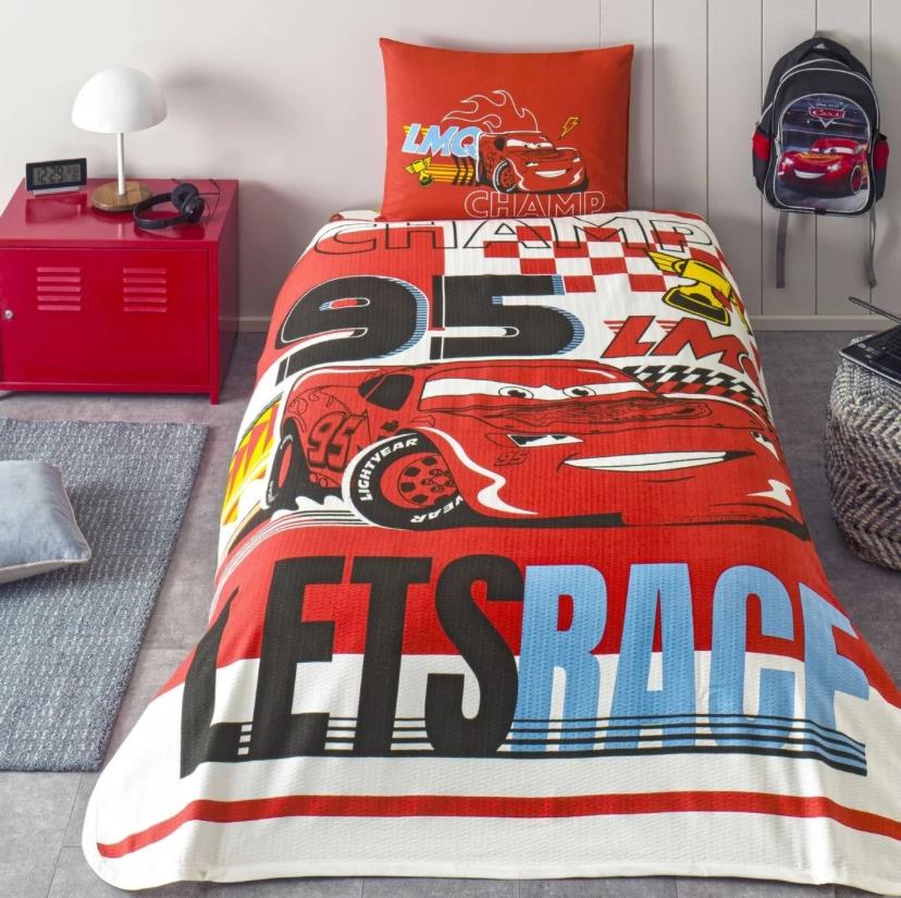 Taç Lisanslı Disney Cars Adventure Tek Kişilik Pike Takımı