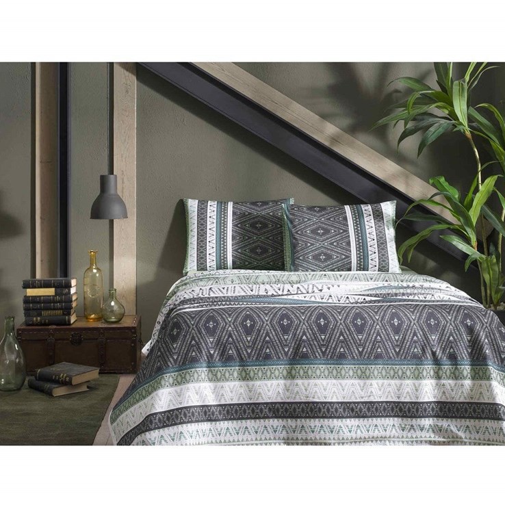 Taç Sadler Çift Kişilik Pike Takımı Yeşil