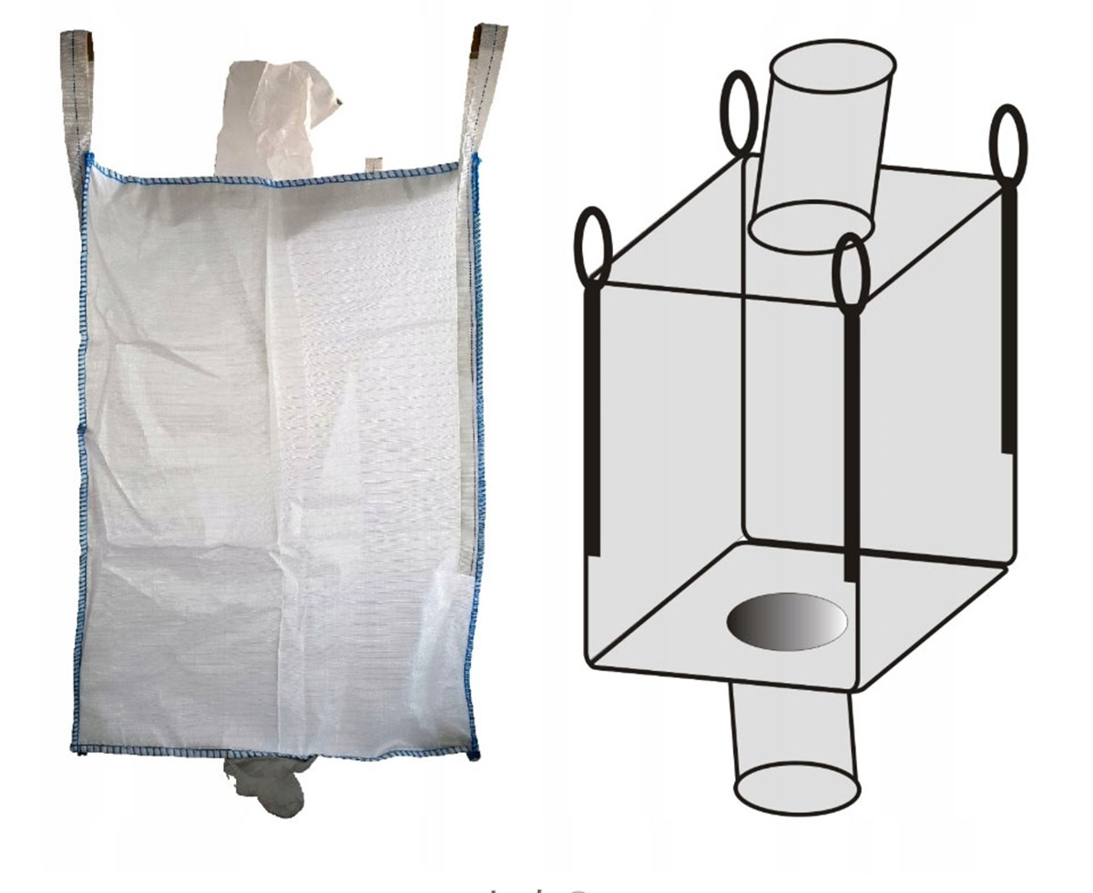 Big Bag Çuval 95X95X140 Alt Üst Bacalı Cepli