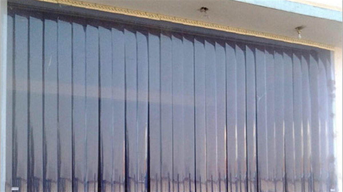Kasap Şerit Perde Fabrika Giriş Kapısı Dilimli Pvc Şeffaf Perde