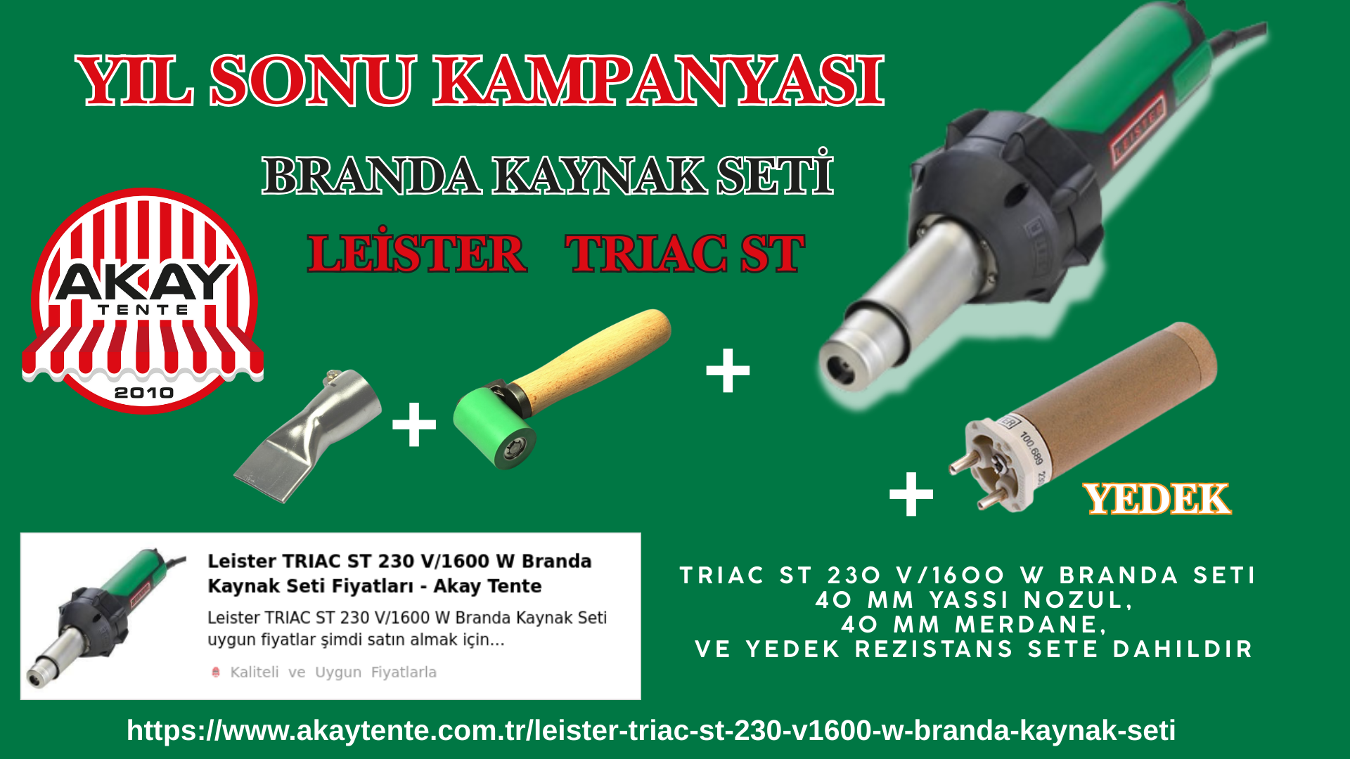 Liester Branda Kaynak Makinesi Set