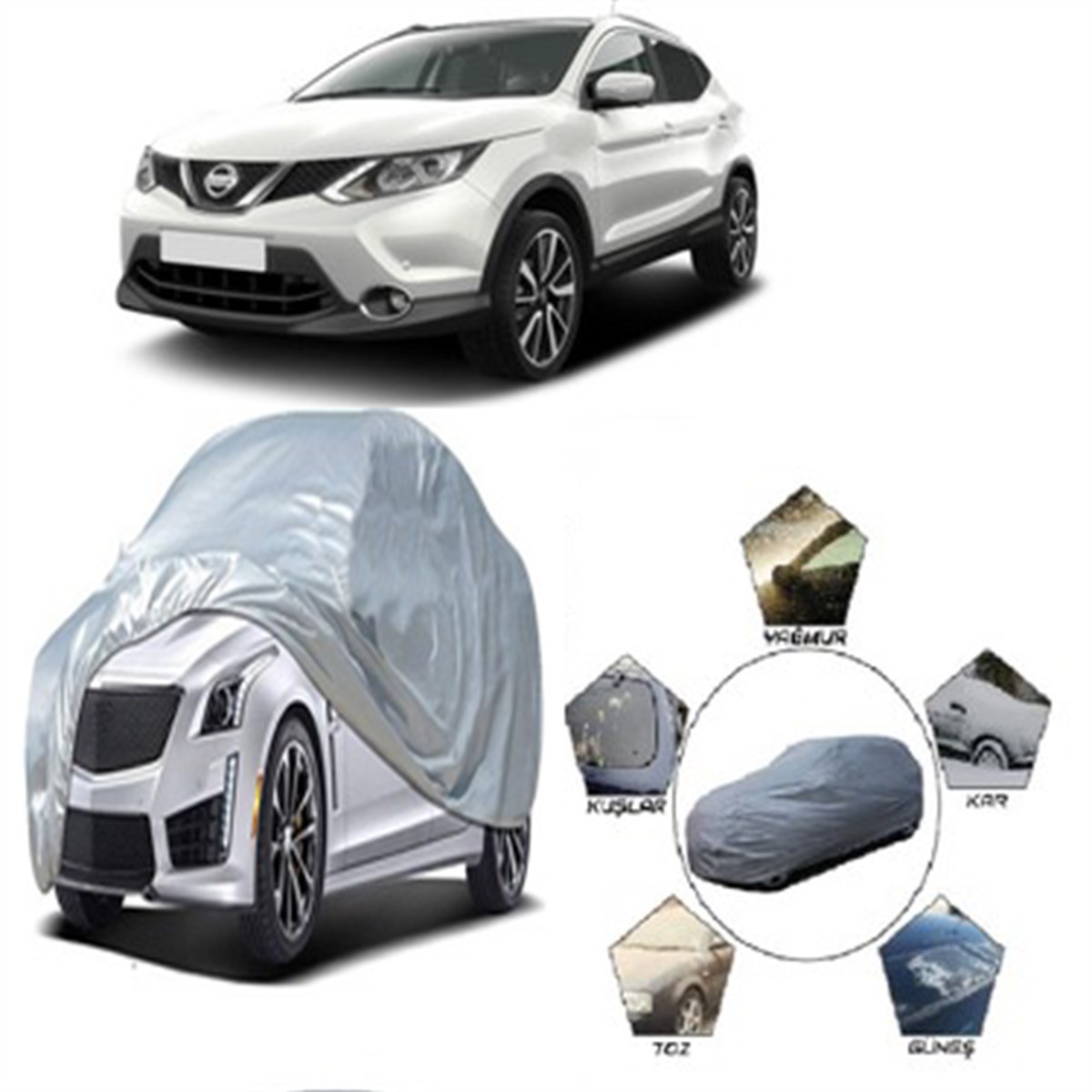 Nissan Modelleri Su Geçirmez İçi Miflonlu Oto Brandası