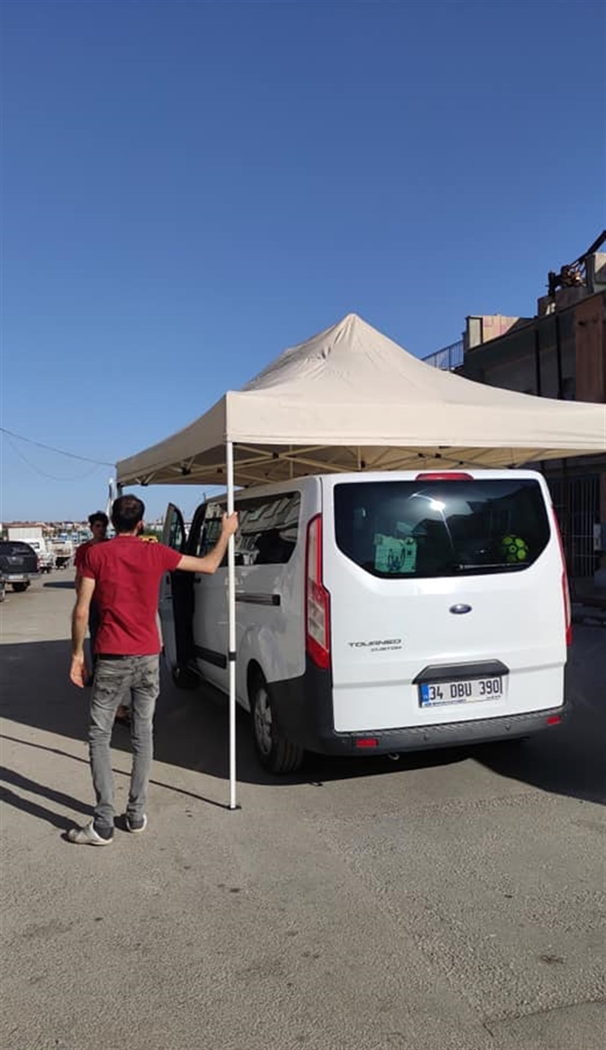 Portatif Pratik Çardak 3mX3m Krem 