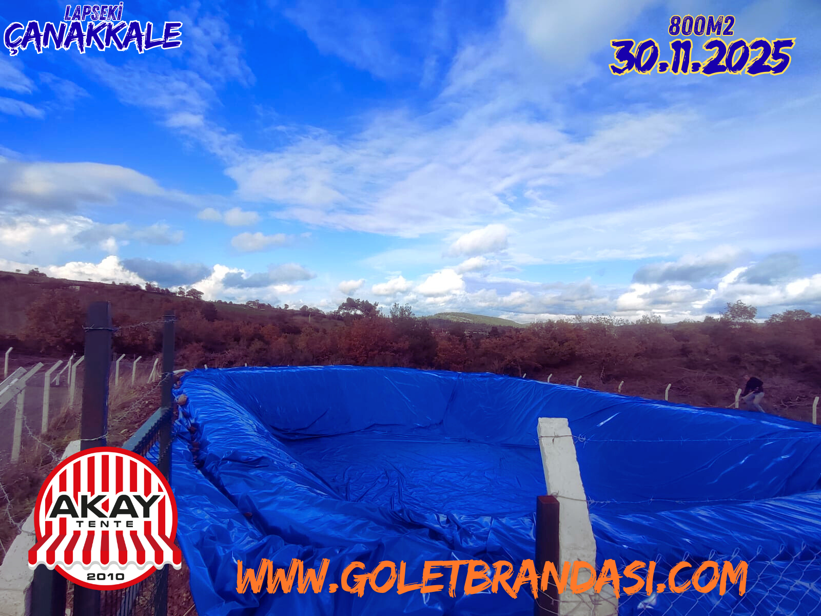 Pvc Branda 450 Gram 25mx20m Gölet Brandası