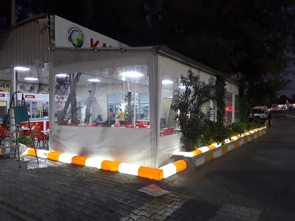 Şeffaf Branda Kış Bahçesi Tente Sistemi