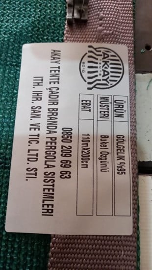 11*8m Gölgelik File %95 140 Gram Yeşil Ücretsiz Kargo