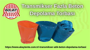 Transmikser Fazla Beton Depolama Torbası