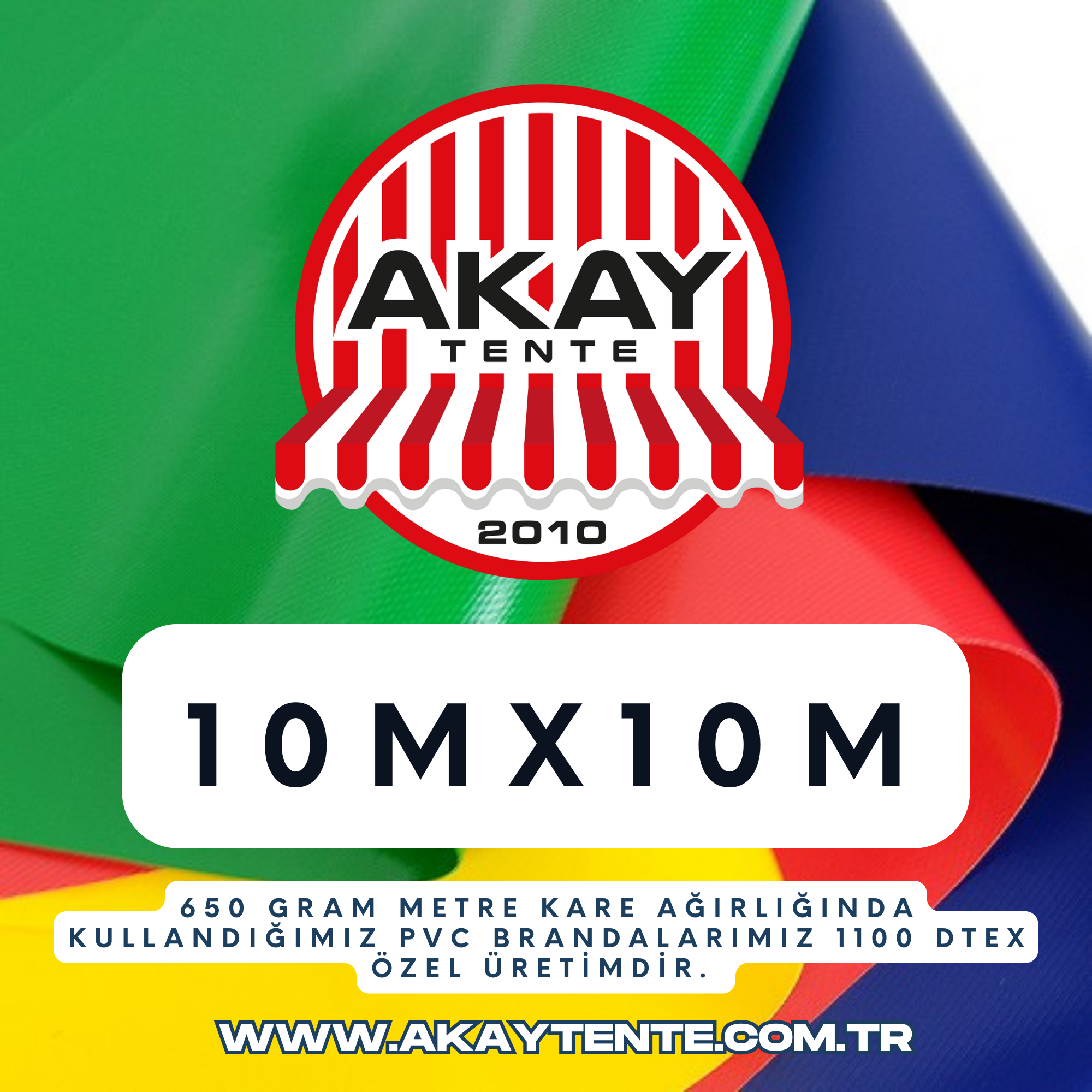 10mX10m Pvc Branda 650 Gram