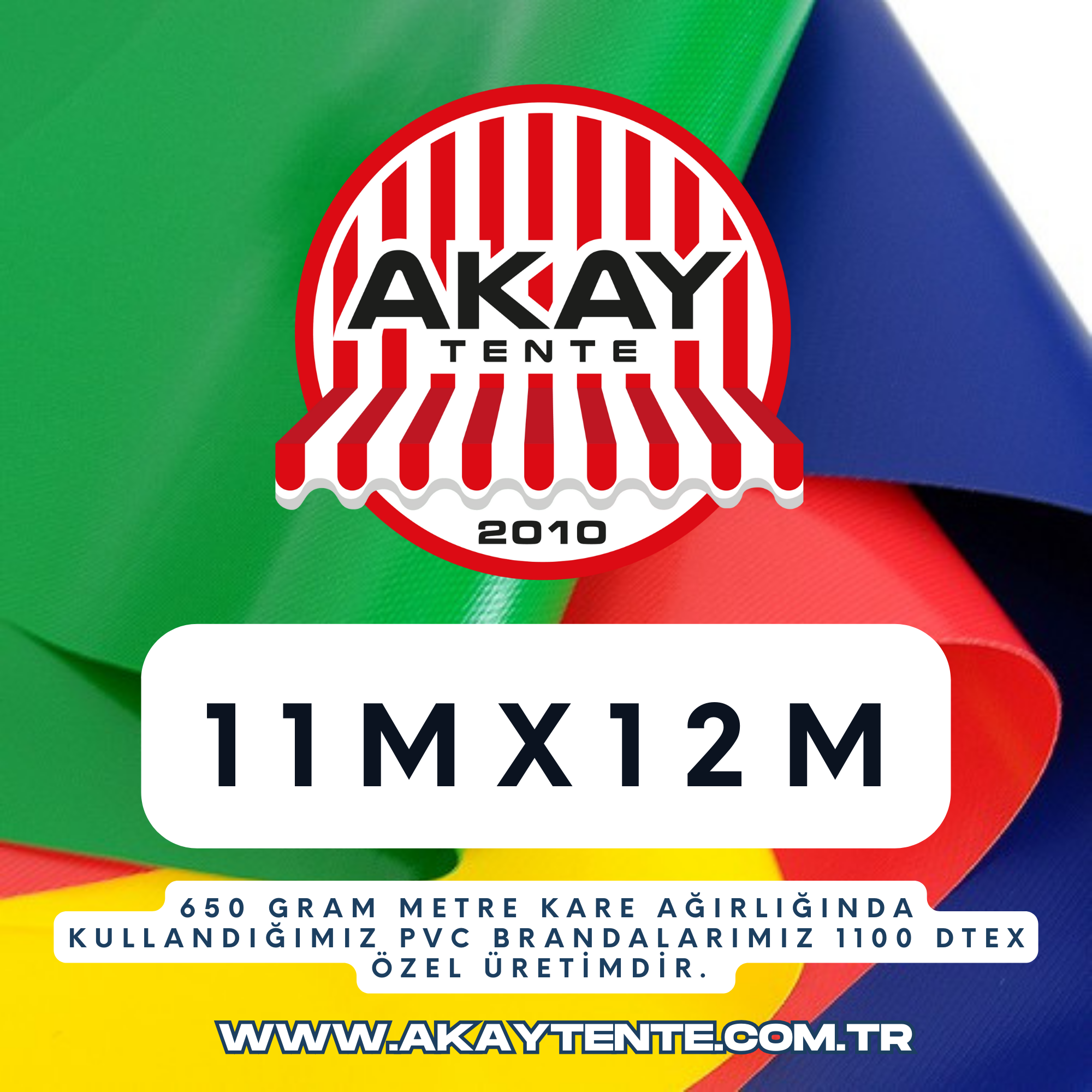 11mX12m Pvc Branda 650 Gram