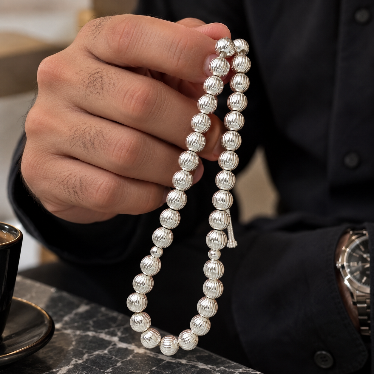 925 Ayar Gümüş Tesbih Modelleri – El İşçiliği ve Şık Tasarım