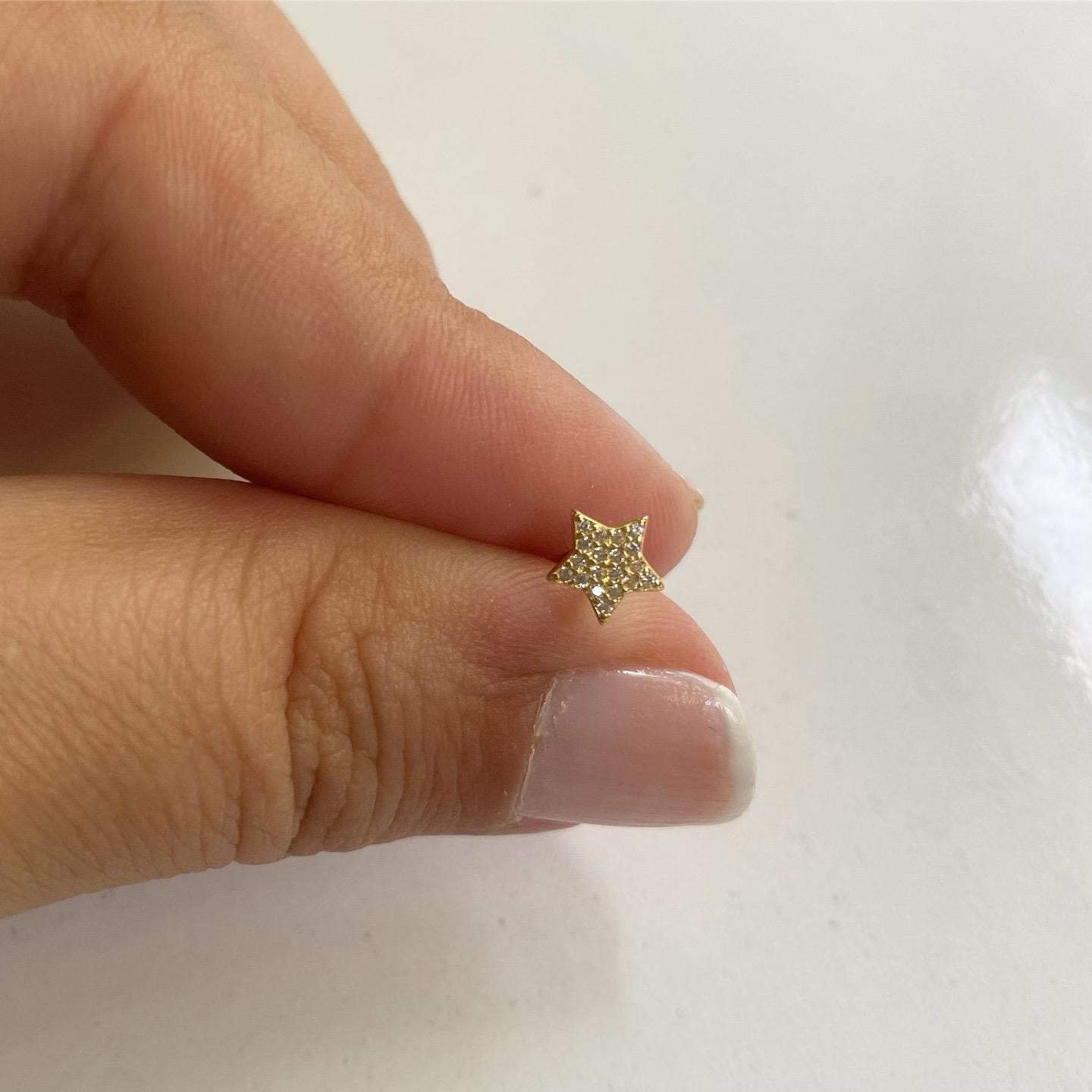 925 Ayar Yıldız Tragus Gümüş Küpe
