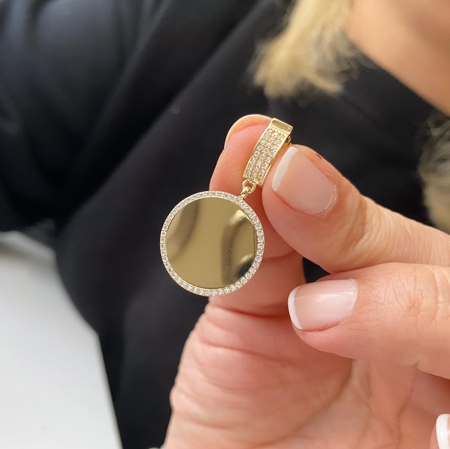 14 Ayar Altın Taşlı Charm Kolye Ucu