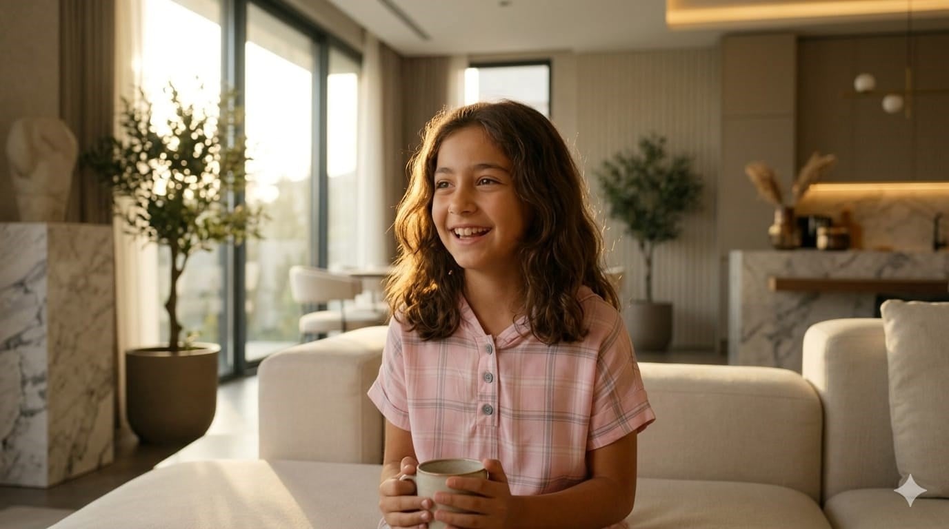 Kız Çocuk Ekose Kareli Kapüşonlu Düğmeli Kısa Kollu GömlekGömlekHilal Akıncı Kids