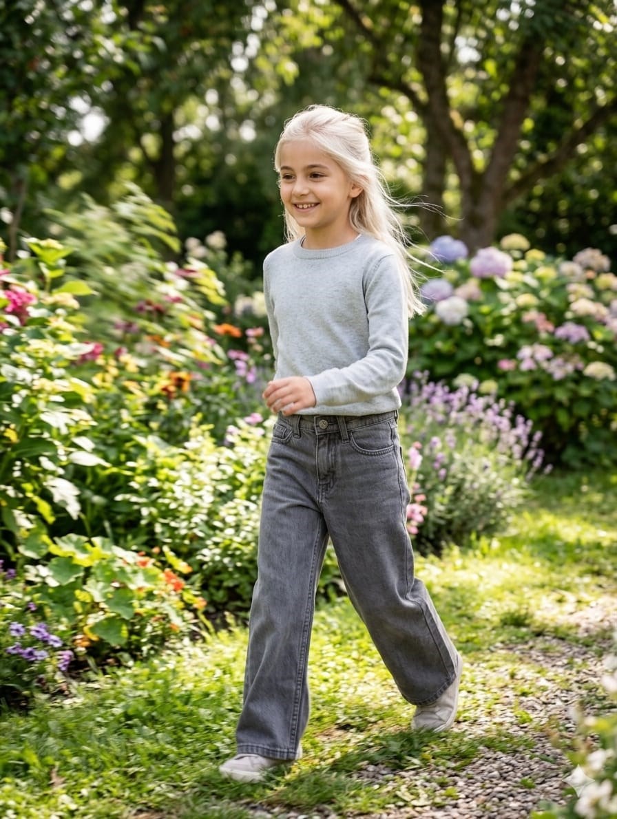 Kız Çocuk Füme Kot PantolonKız ÇocukHilal Akıncı Kids