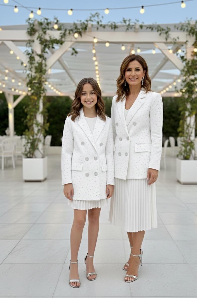 Anne Kız Taş Detaylı Blazer CeketKız ÇocukHilal Akıncı Kids