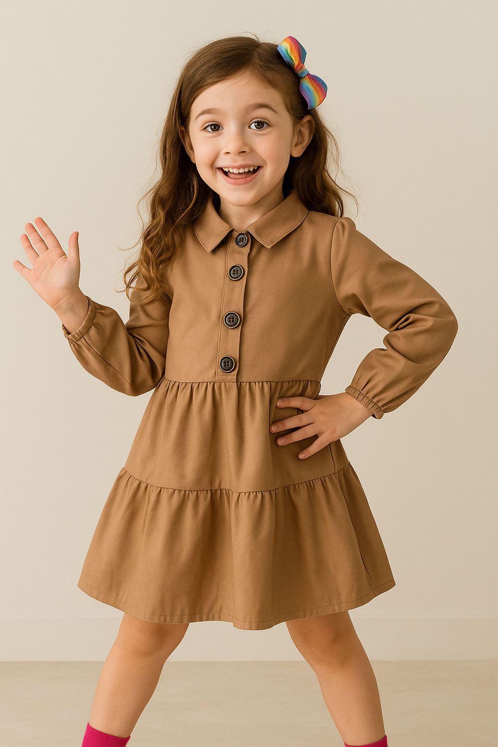 Gabardin Kız Çocuk Elbise Kız ÇocukHilal Akıncı Kids