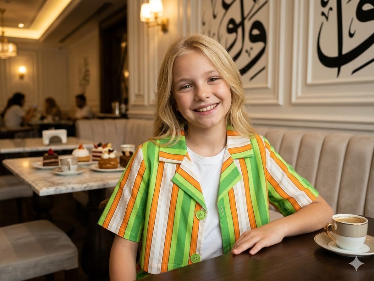 Kız Çocuk Çizgili Kısa Blazer Crop CeketCeketHilal Akıncı Kids