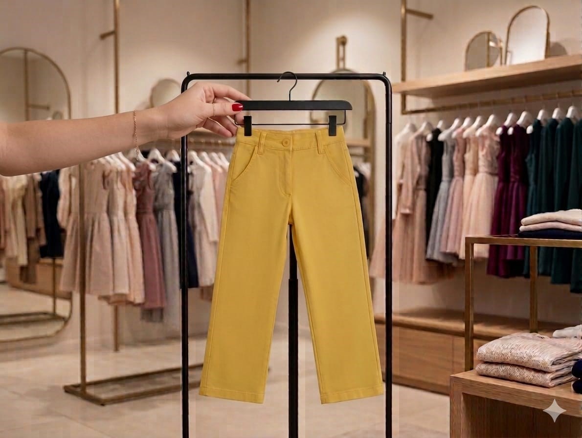 Kız Çocuk Pamuklu Rahat Kesim PantalonPantolonHilal Akıncı Kids