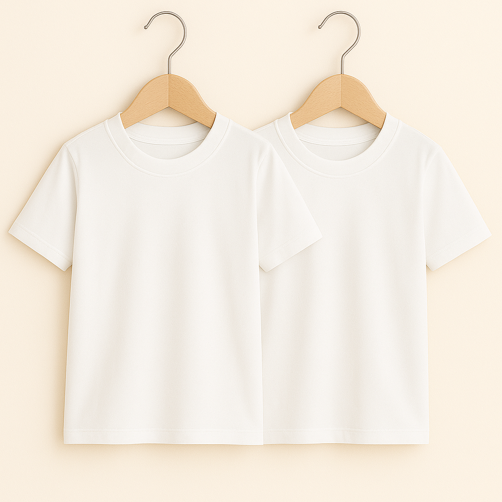 Unisex Basic Bisiklet Yaka 2'li Siyah T-shirtKız ÇocukHilal Akıncı Kids