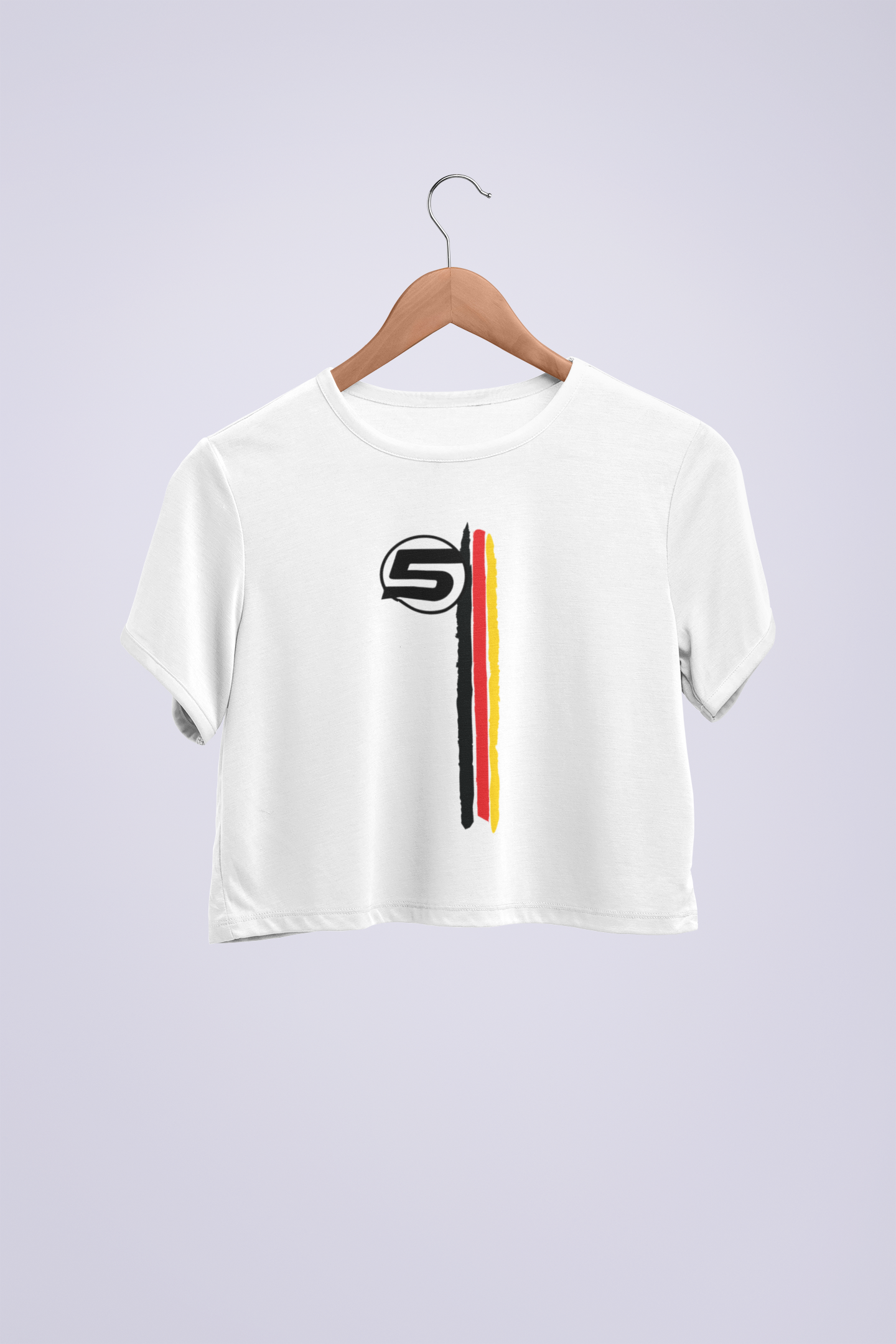 -Sebastian Vettel 3 Çizgili Crop T-shirt