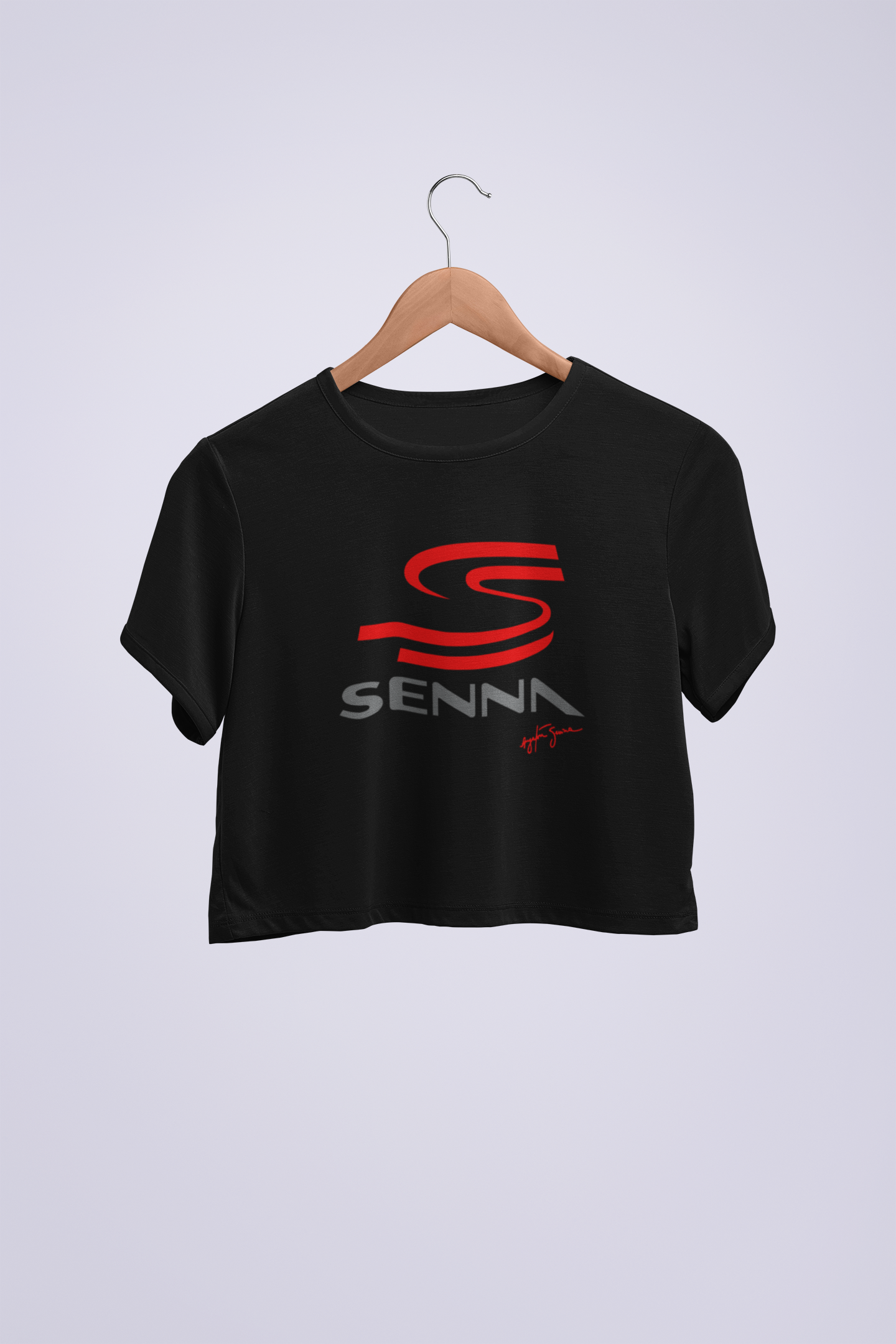 Ayrton Senna İmzalı Senna Logolu Crop T-shirt