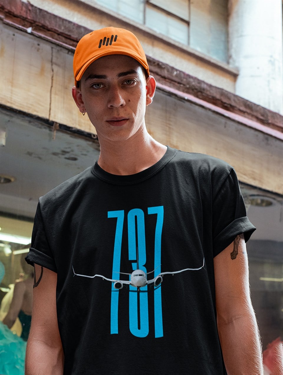 Boeing 737 Siyah T-Shirt