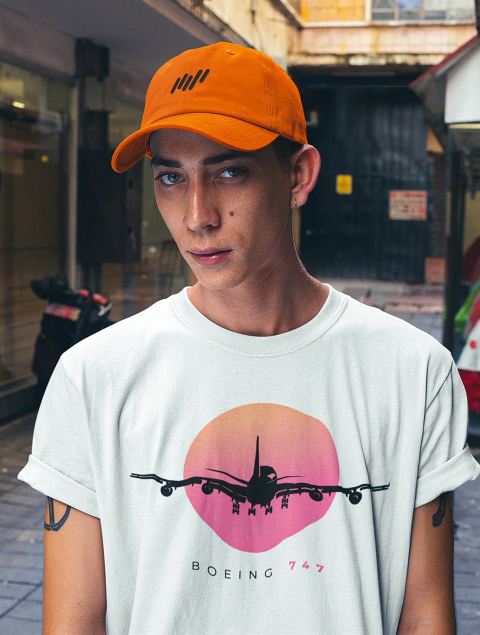 Boeing 747 Beyaz T-Shirt