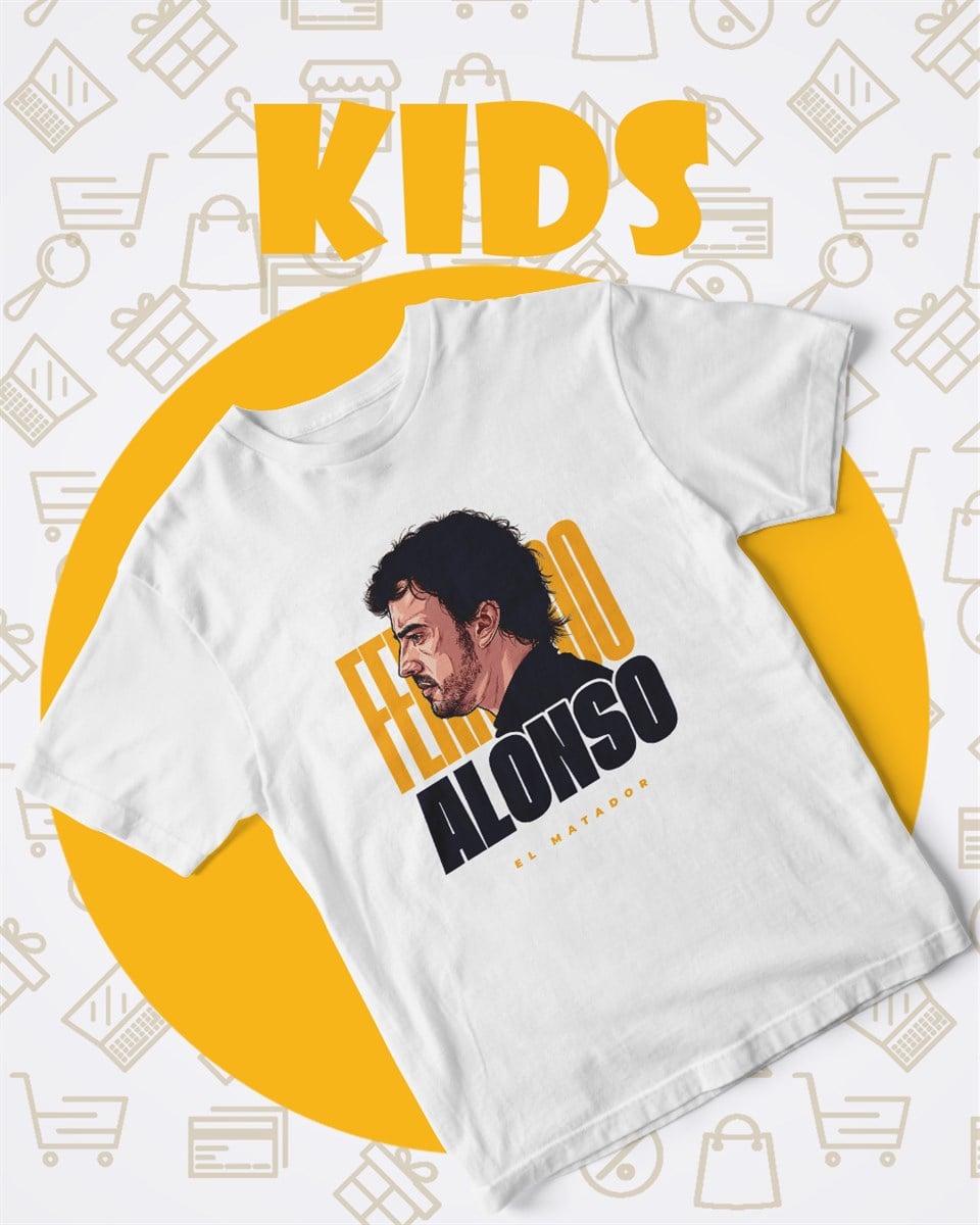 Fernando Alonso El Matador Beyaz T-Shirt Çocuk
