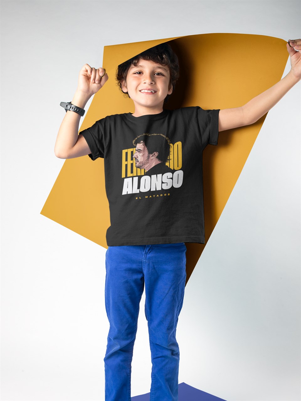 Fernando Alonso El Matador Siyah T-Shirt Çocuk