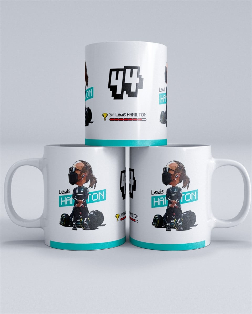 Lewis Hamilton Pixel Art Kupa Bardak