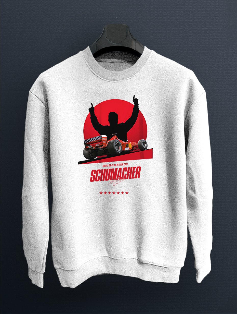 Michael Schumacher 7 championships  Beyaz  Sweatshirt Kazak