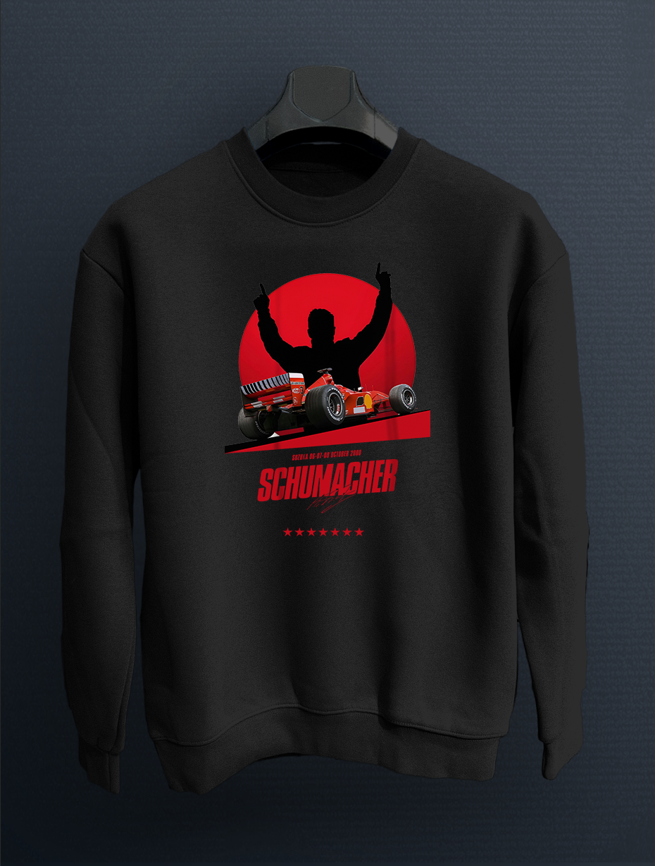Michael Schumacher 7 championships Siyah  Sweat