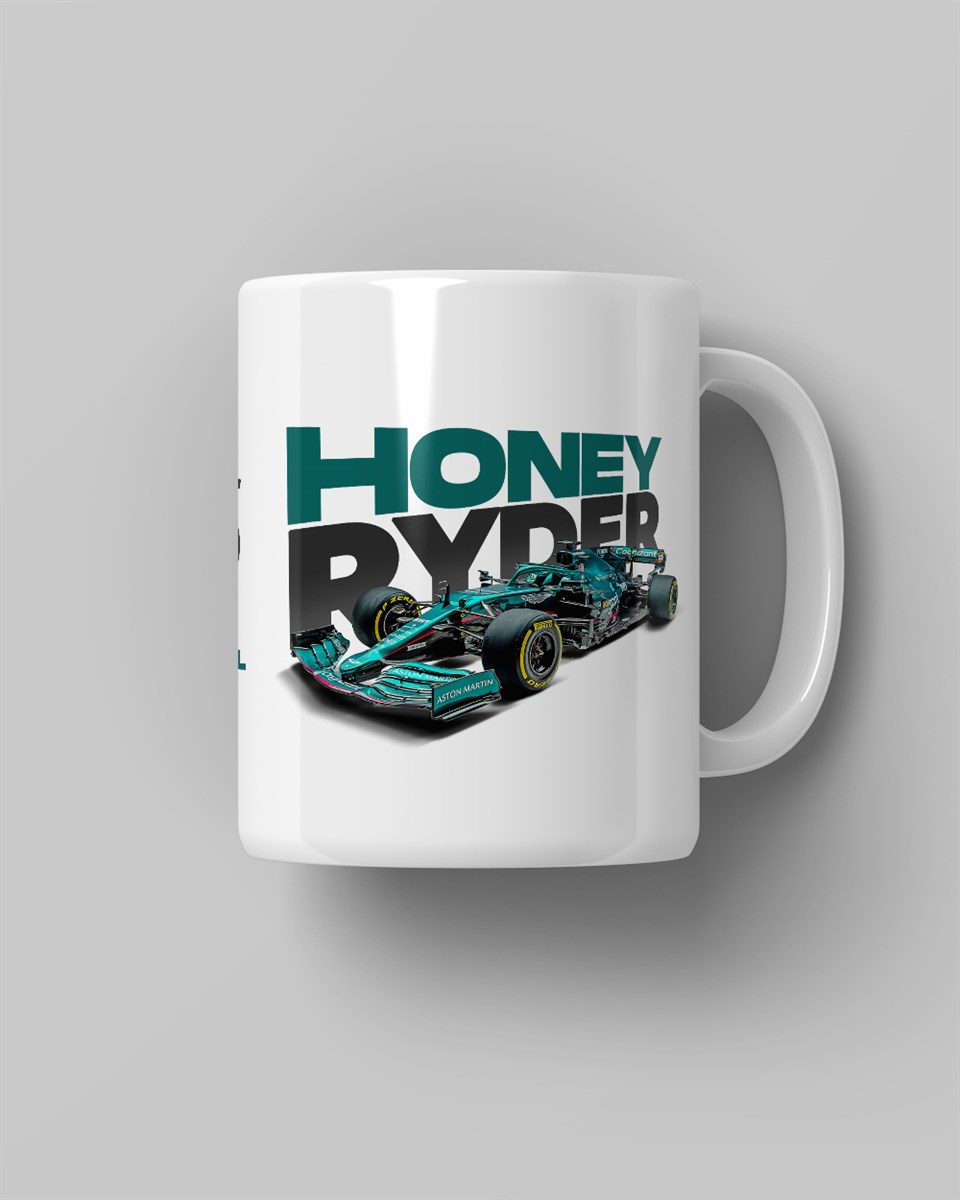 Sebastian Vettel Honey Ryder RFL Baskılı Beyaz Kupa Bardak