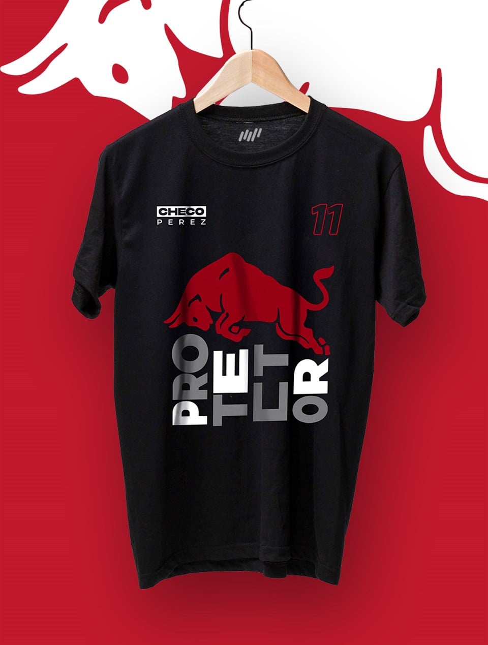 Sergio Perez The Protector Siyah T-Shirt