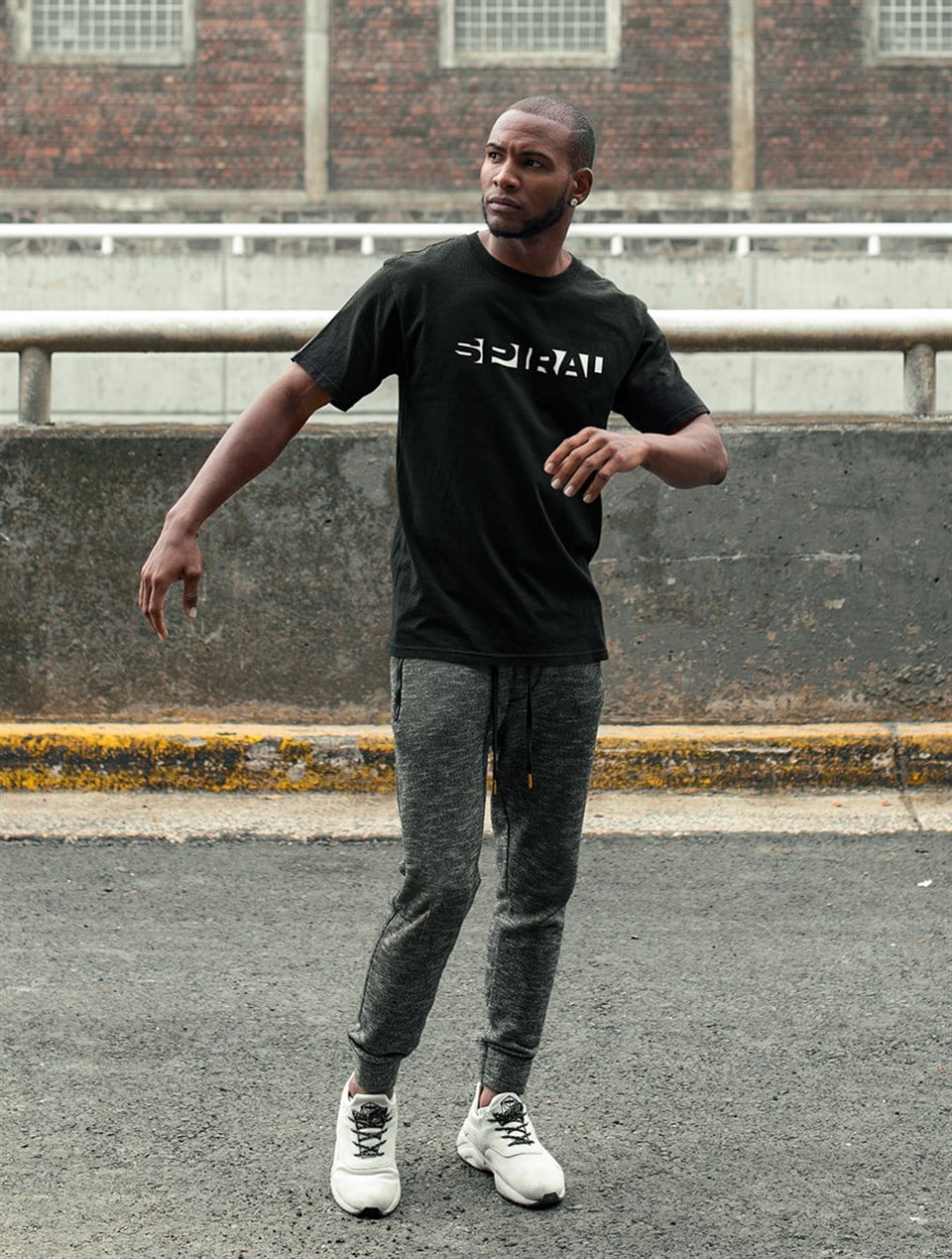 Spiral Fashion Siyah T-Shirt